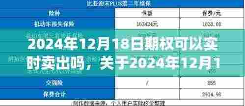 关于2024年12月18日期权的实时卖出可行性全方位评测与介绍