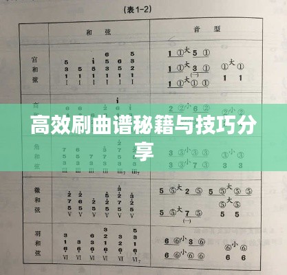 高效刷曲谱秘籍与技巧分享