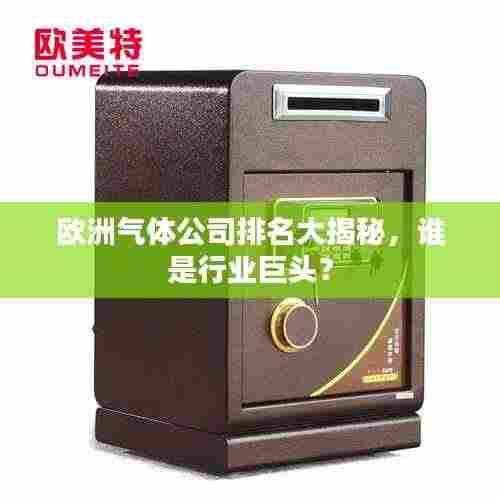 欧洲气体公司排名大揭秘,谁是行业巨头?