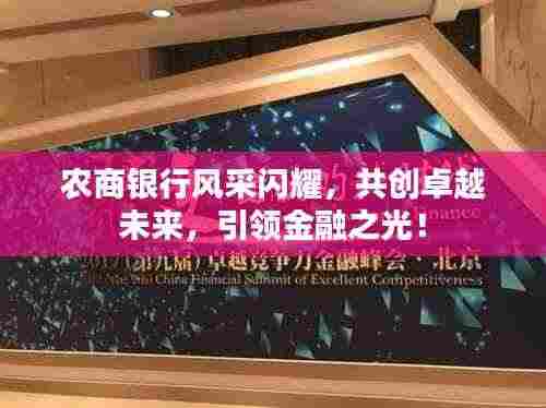 农商银行风采闪耀，共创卓越未来，引领金融之光！