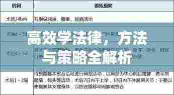 高效学法律,方法与策略全解析