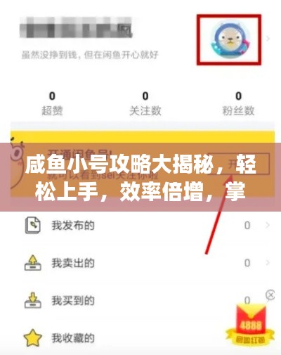 咸鱼小号攻略大揭秘,轻松上手,效率倍增,掌握最新秘籍!